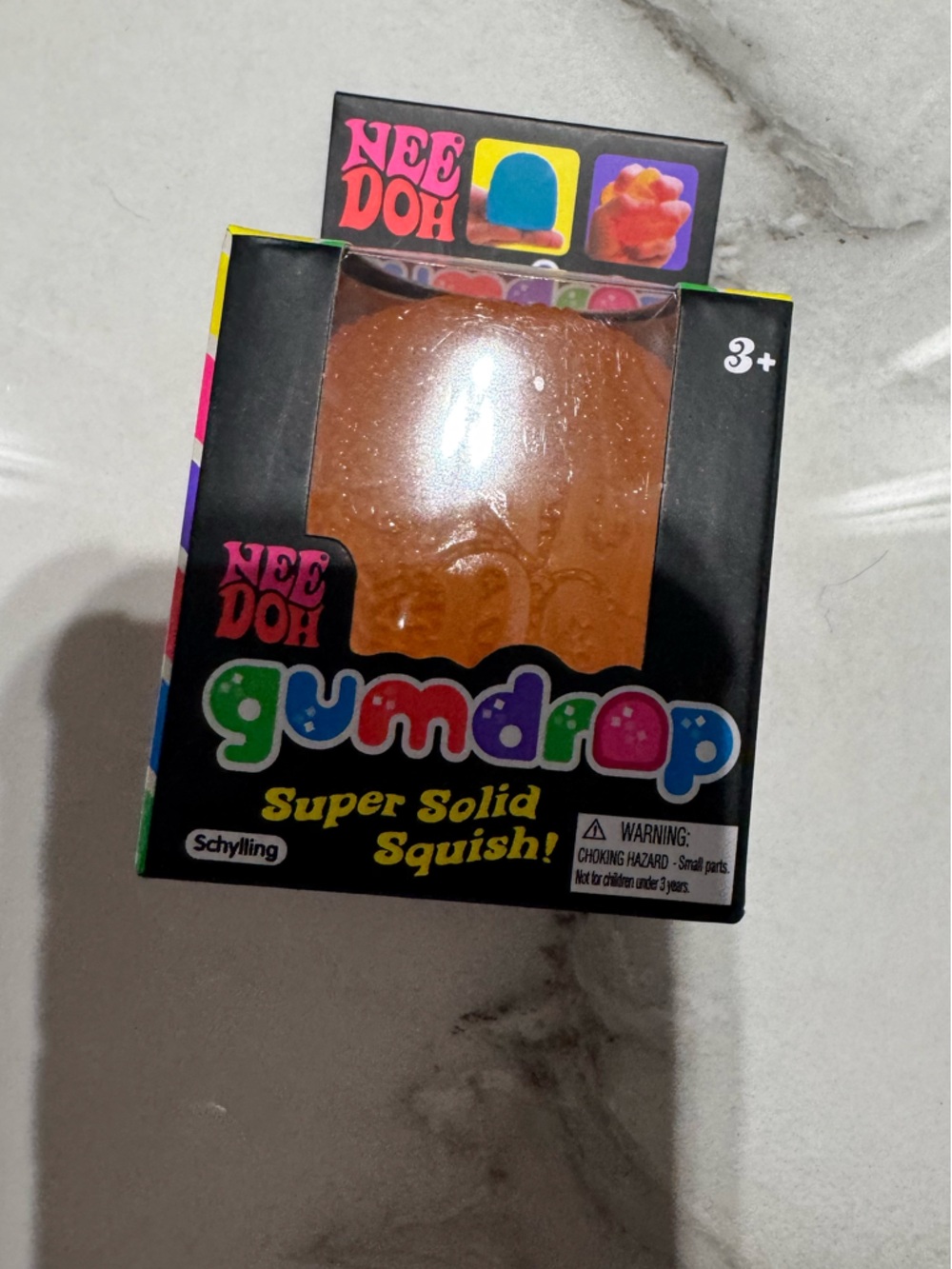 NeeDoh Gummdrop Super Solid Squish Toy - Orange